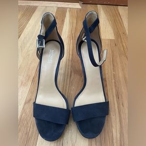 Michael Kors Hutton Sandal Heels Navy Blue